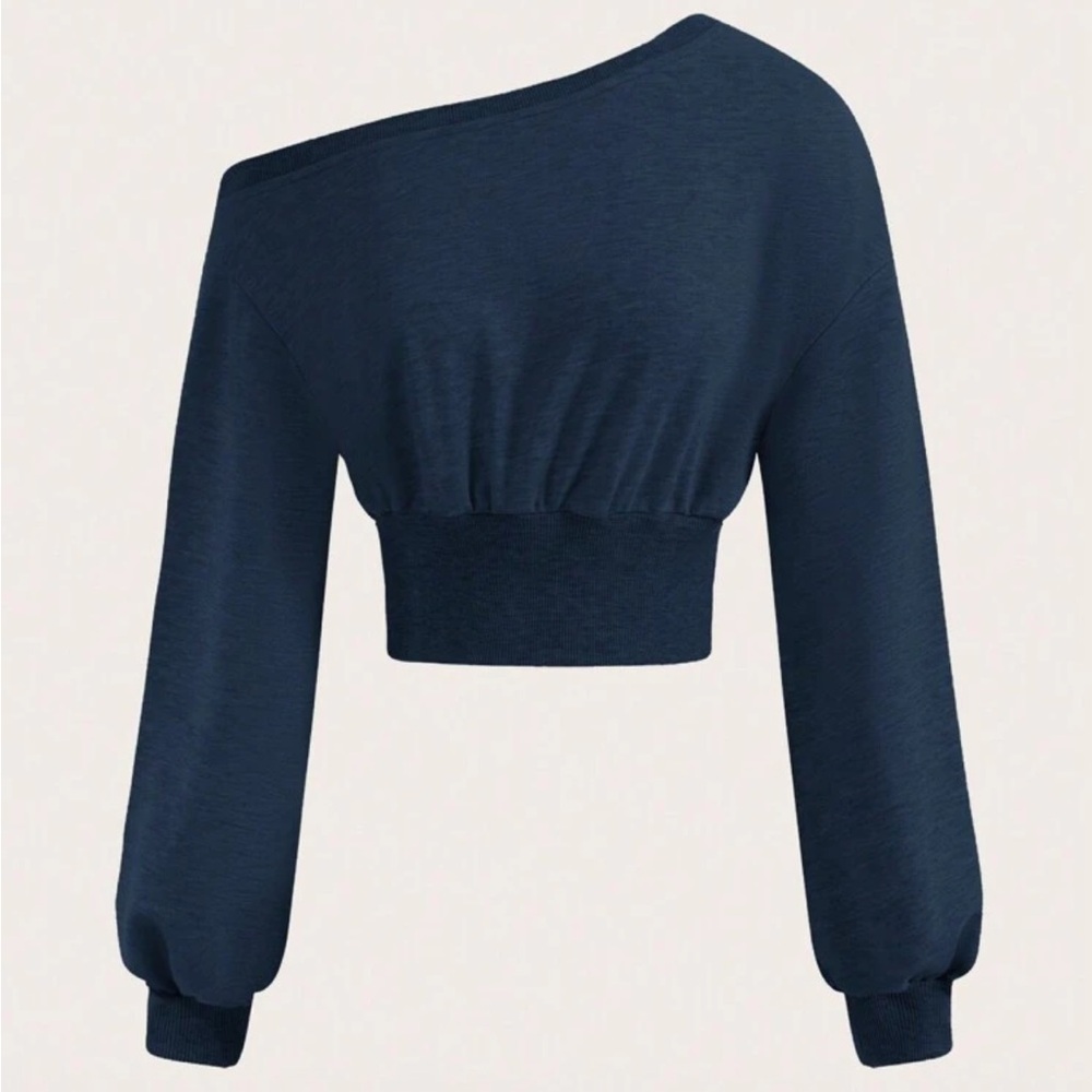 SHEIN off the shoulder sweatshirt
